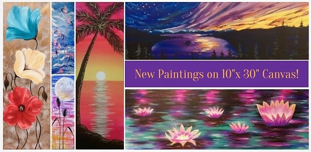 Beautiful New Paintings for a 10"x30" Canvas!